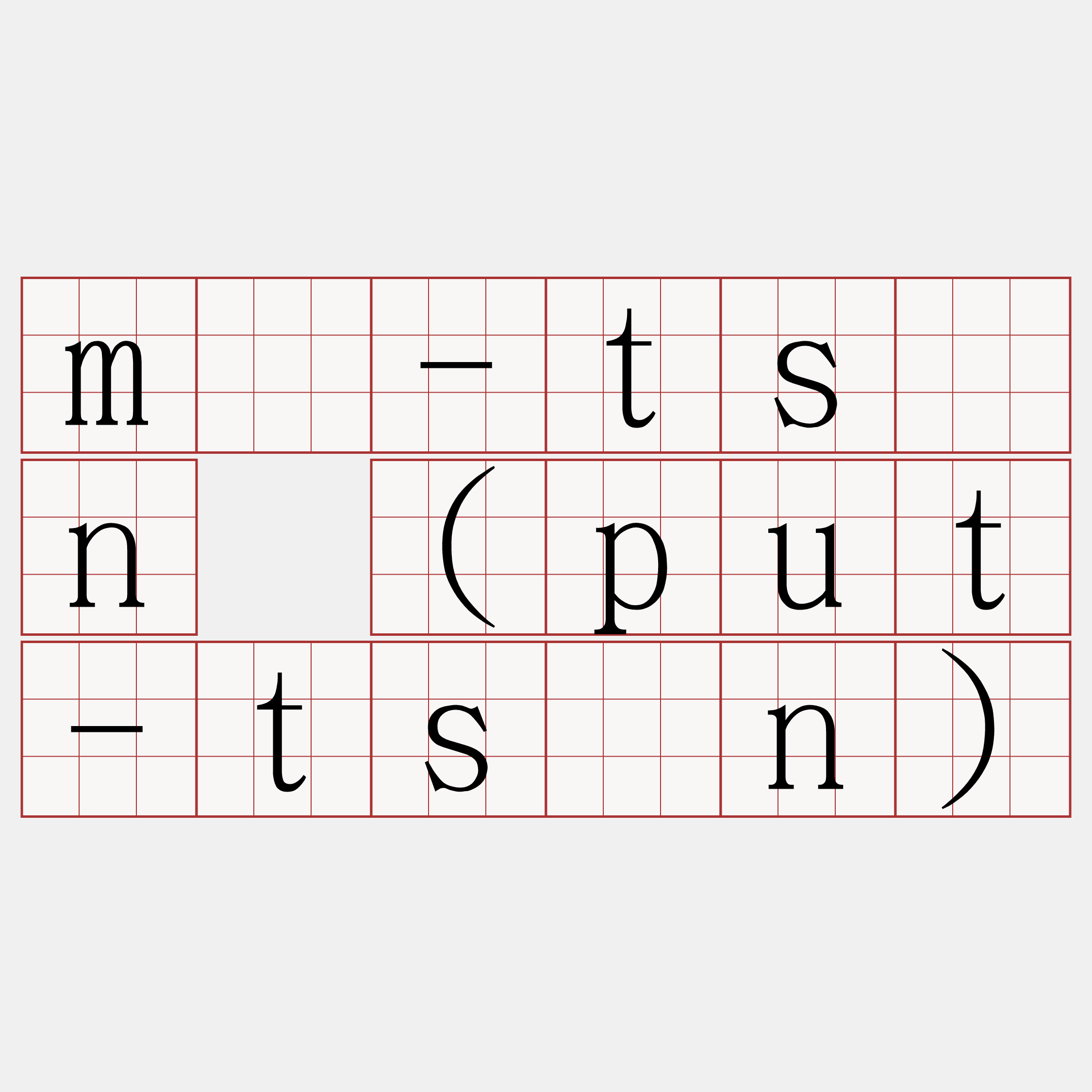 m̄-tsún (put-tsún)